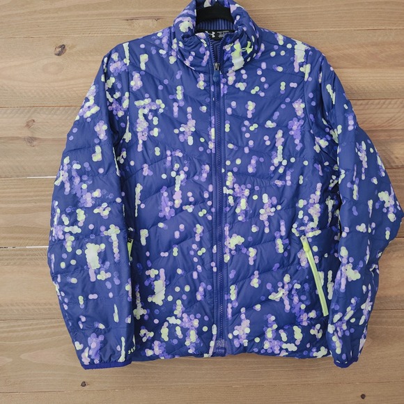 Under‎ Armour Cold Gear Infrared purple coat kids youth size Large - Picture 1 of 7